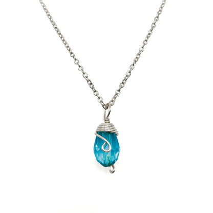 Silver Birthstone necklace