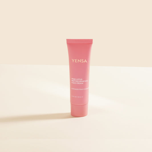 Pink Lotus Peptide Renewal Face Cream Brighten Skin And Firm YENSA