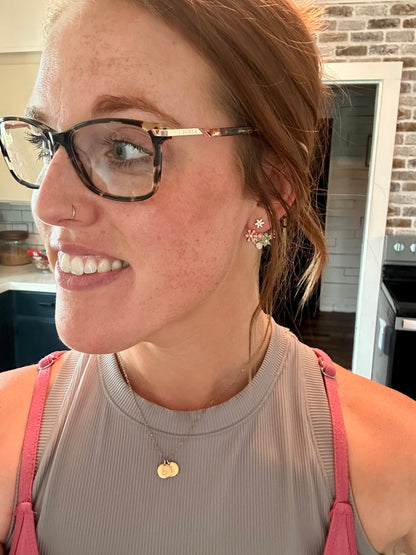 Beautiful Flower Jacket Earrings Rooted Home Goods