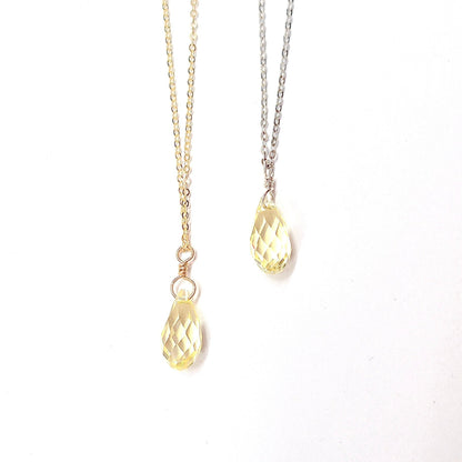 Swarovski Crystal Droplet Necklace with Swarovski Clasp
