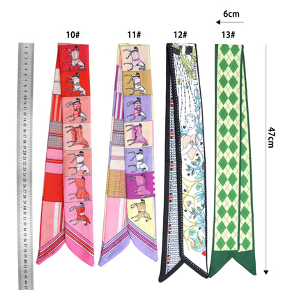 Convertible Scarf Necklace, Adjustable Silk Scarf Statement Necklace, sku#EF806-1