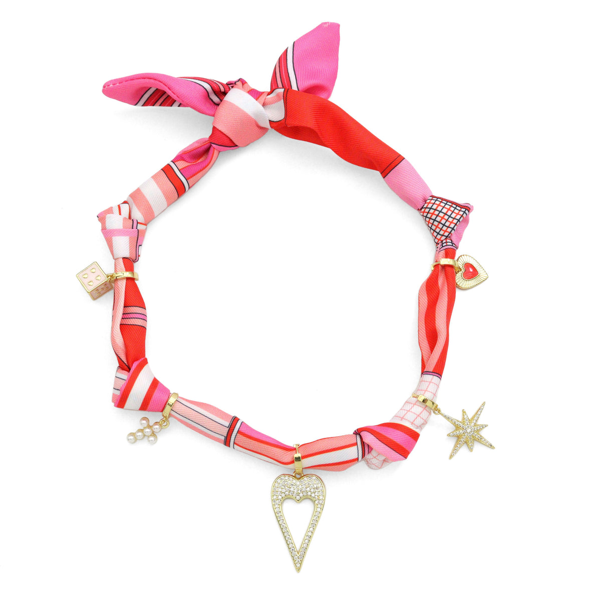 Convertible Scarf Necklace, Adjustable Silk Scarf Statement Necklace, sku#EF806-1