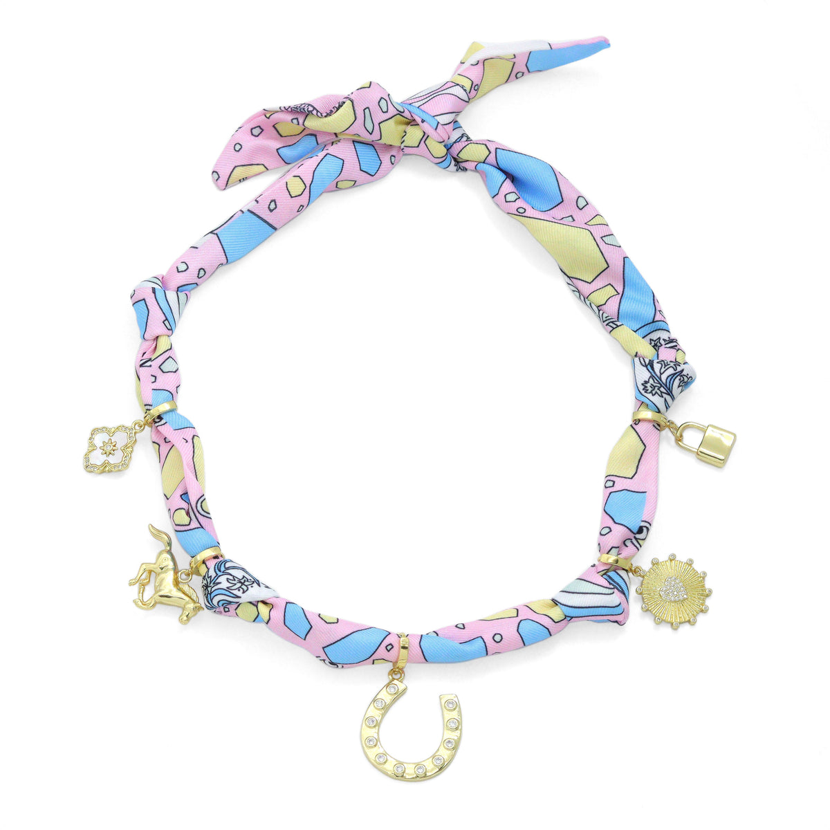 Convertible Scarf Necklace, Adjustable Silk Scarf Statement Necklace, sku#EF806-1