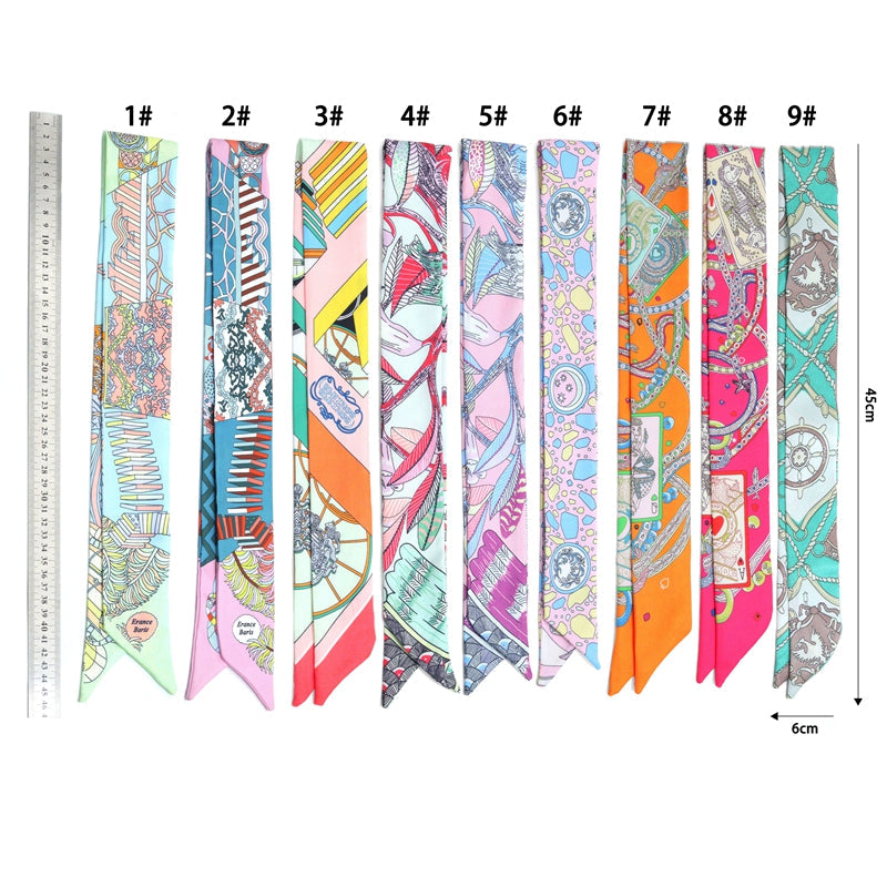 Convertible Scarf Necklace, Adjustable Silk Scarf Statement Necklace, sku#EF806-1