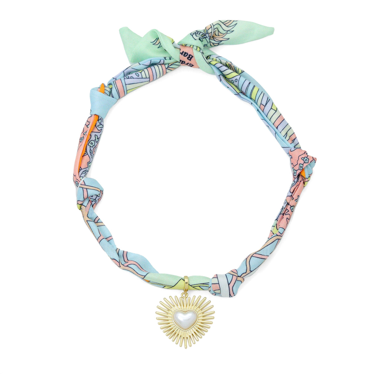 Convertible Scarf Necklace, Adjustable Silk Scarf Statement Necklace, sku#EF806-1