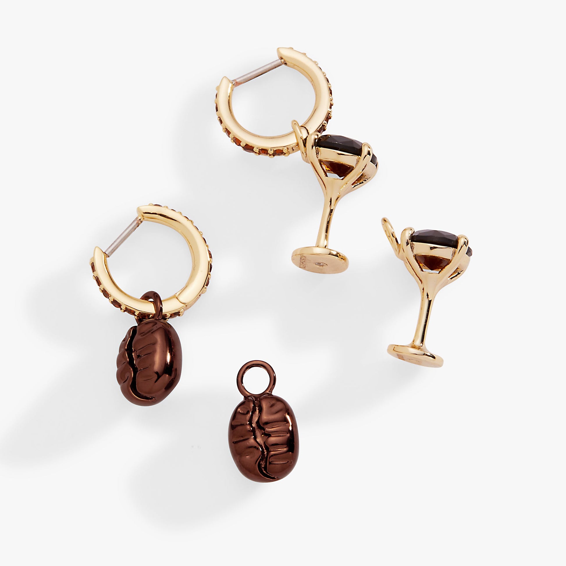 Espresso Martini Interchangeable Charm Huggie Hoop Set of 2 ALEX AND ANI