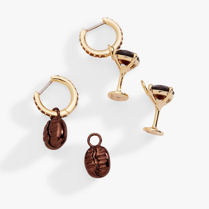 Espresso Martini Interchangeable Charm Huggie Hoop Set of 2 ALEX AND ANI