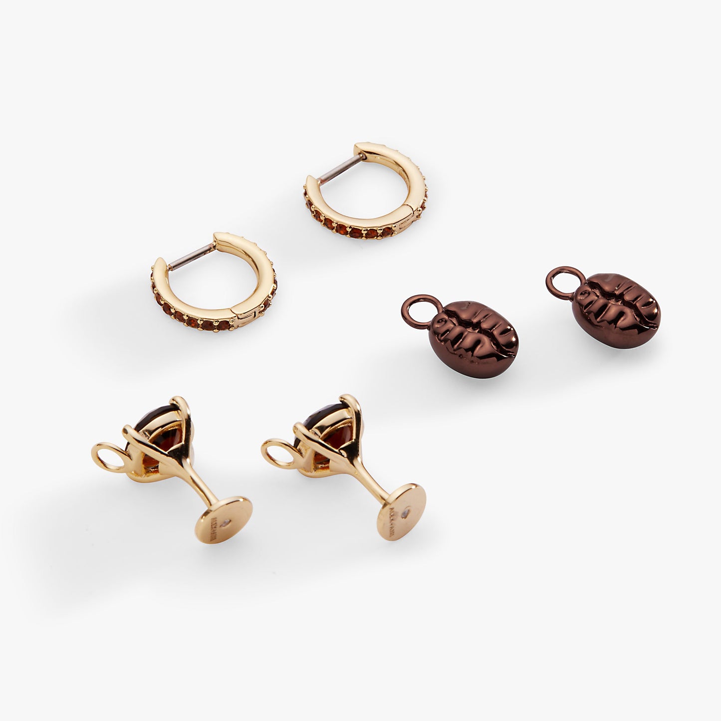 Espresso Martini Interchangeable Charm Huggie Hoop Set of 2 ALEX AND ANI