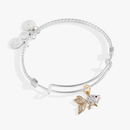 Textured  Goldfish Charm Bangle ALEX AND ANI