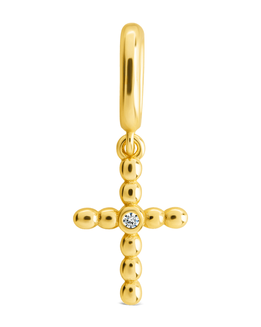 Sterling Silver CZ Cross Charm
