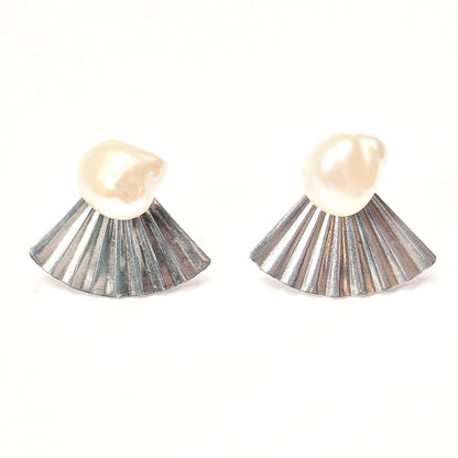 Genuine Pearl Stud Earrings