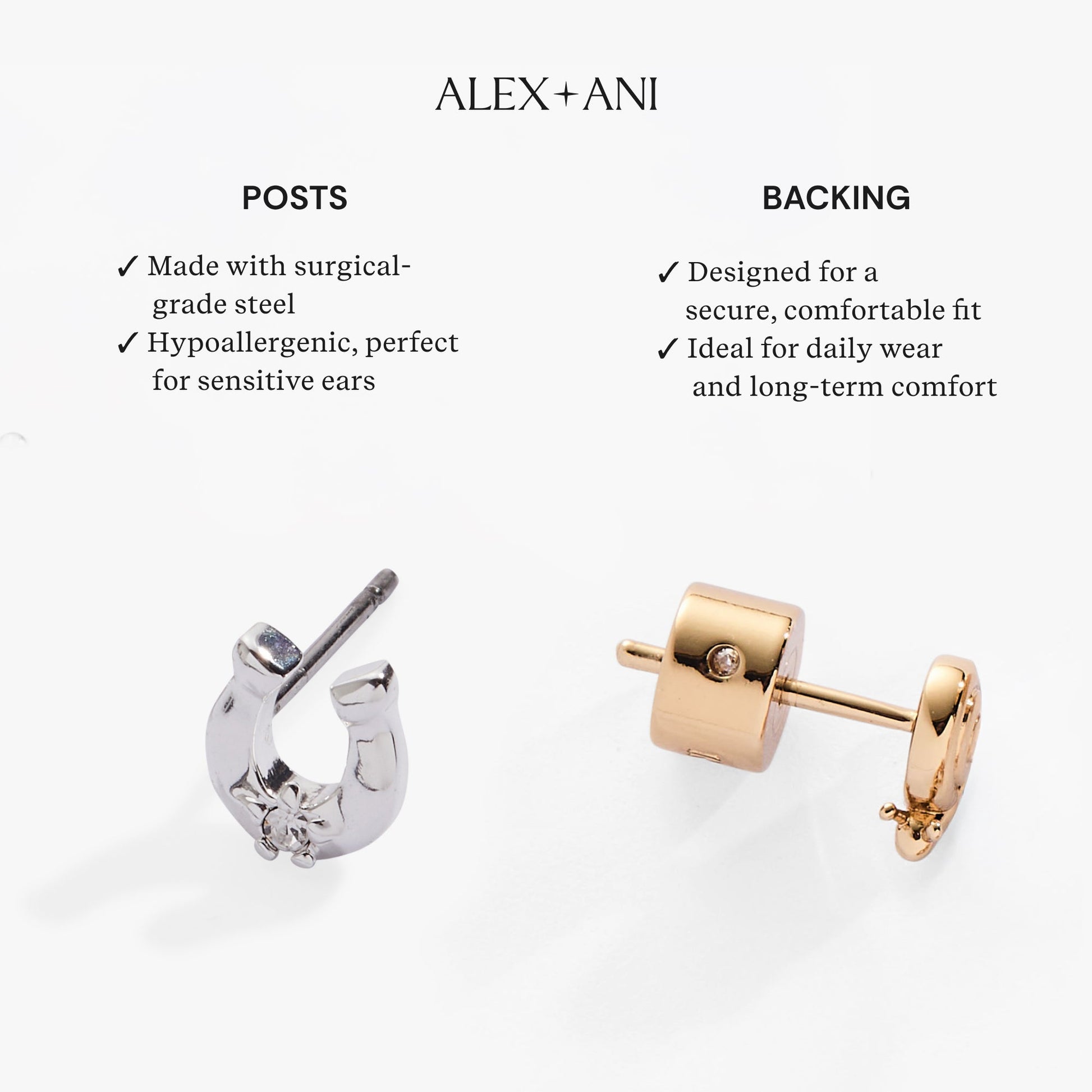 Daisy Flower Stud and Huggie Hoop Earring Set of 3 ALEX AND ANI