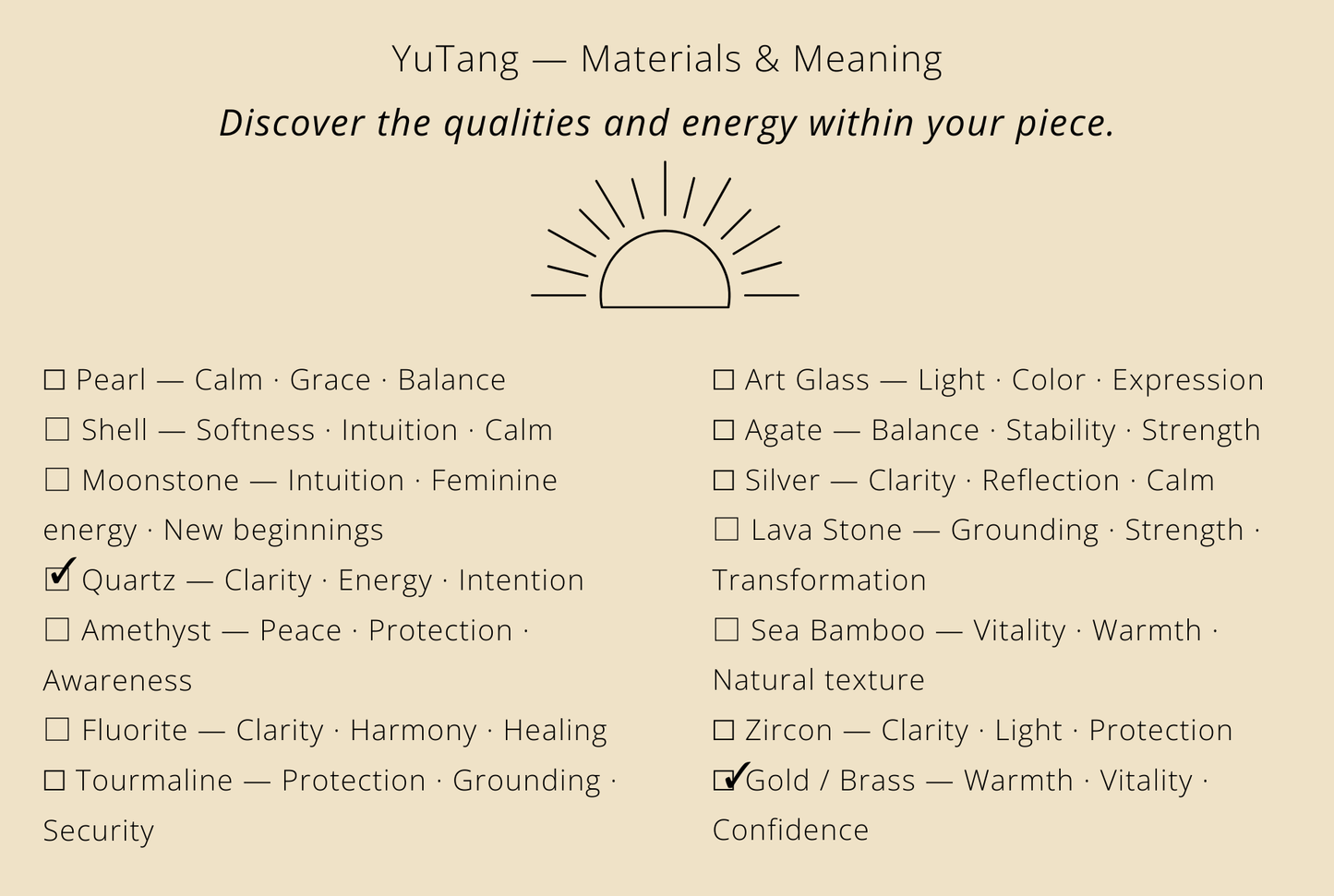 Solar Quartz Earrings Maison YuTang