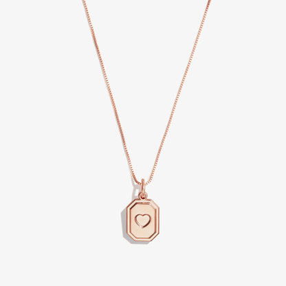 Slider Tag Heart Charm Necklace, 21'' ALEX AND ANI