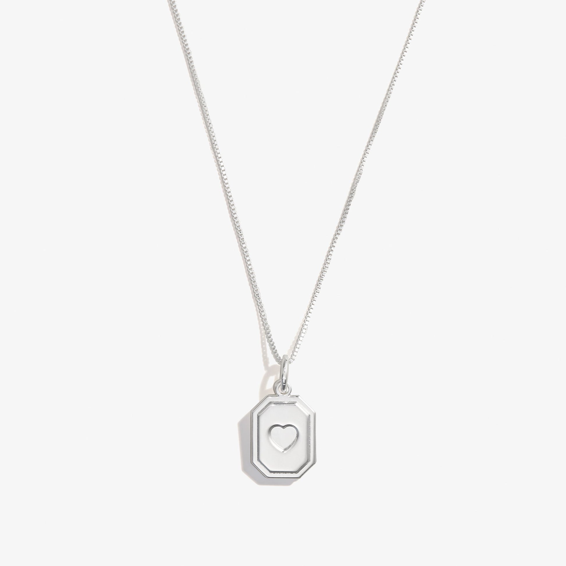 Slider Tag Heart Charm Necklace, 21'' ALEX AND ANI