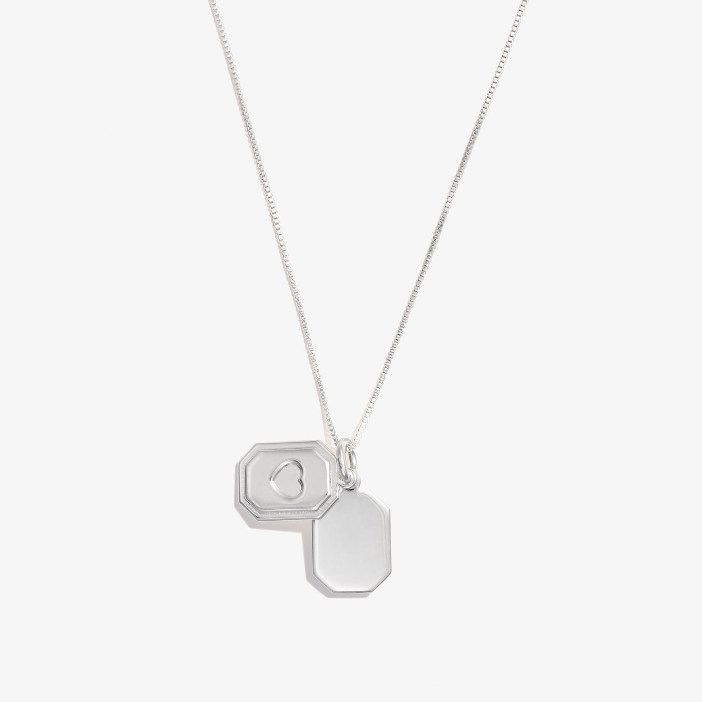 Slider Tag Heart Charm Necklace, 21'' ALEX AND ANI