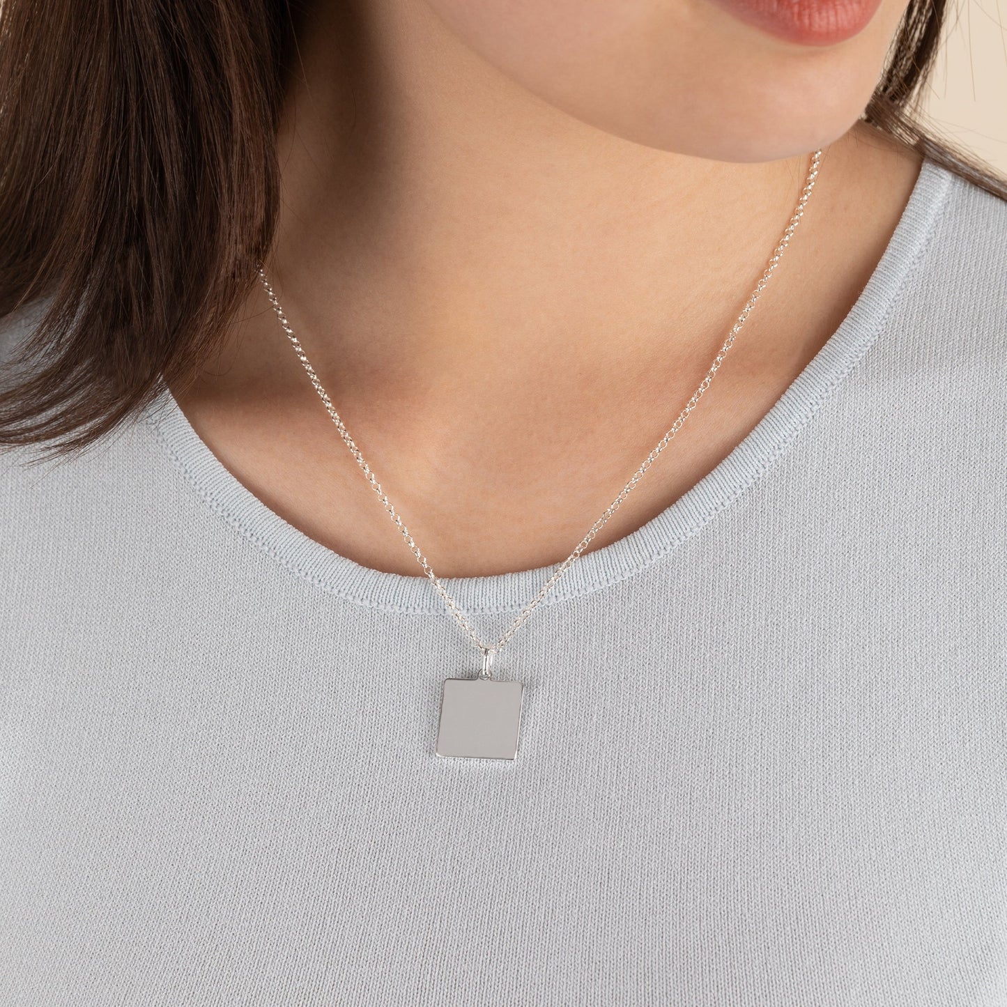 Square Charm Necklace, 21'' ALEX AND ANI