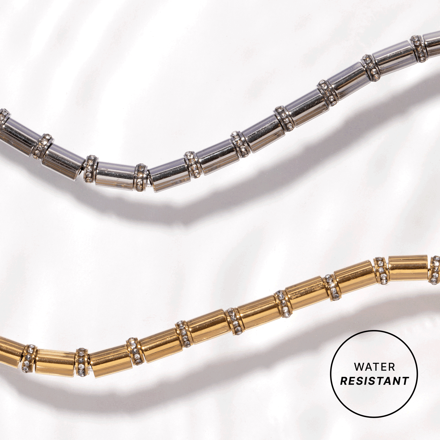 Tube Bead and Crystal Chain Bracelet ALEX AND ANI