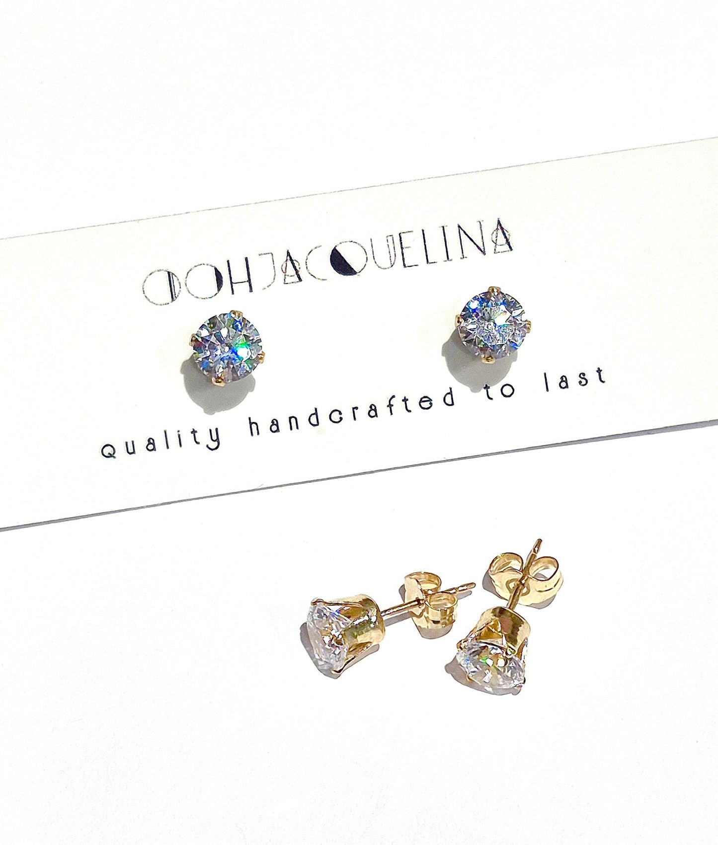 Large 14K GF Rhinestone Earrings