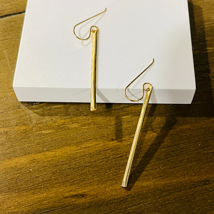 14k gold filled sterling silver GEMME BAR EARRINGS