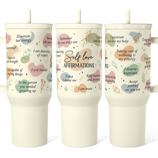 Beige Inspiration Slidemate | Slider Tumbler with Handle 40oz Sandjest Personalized Gifts