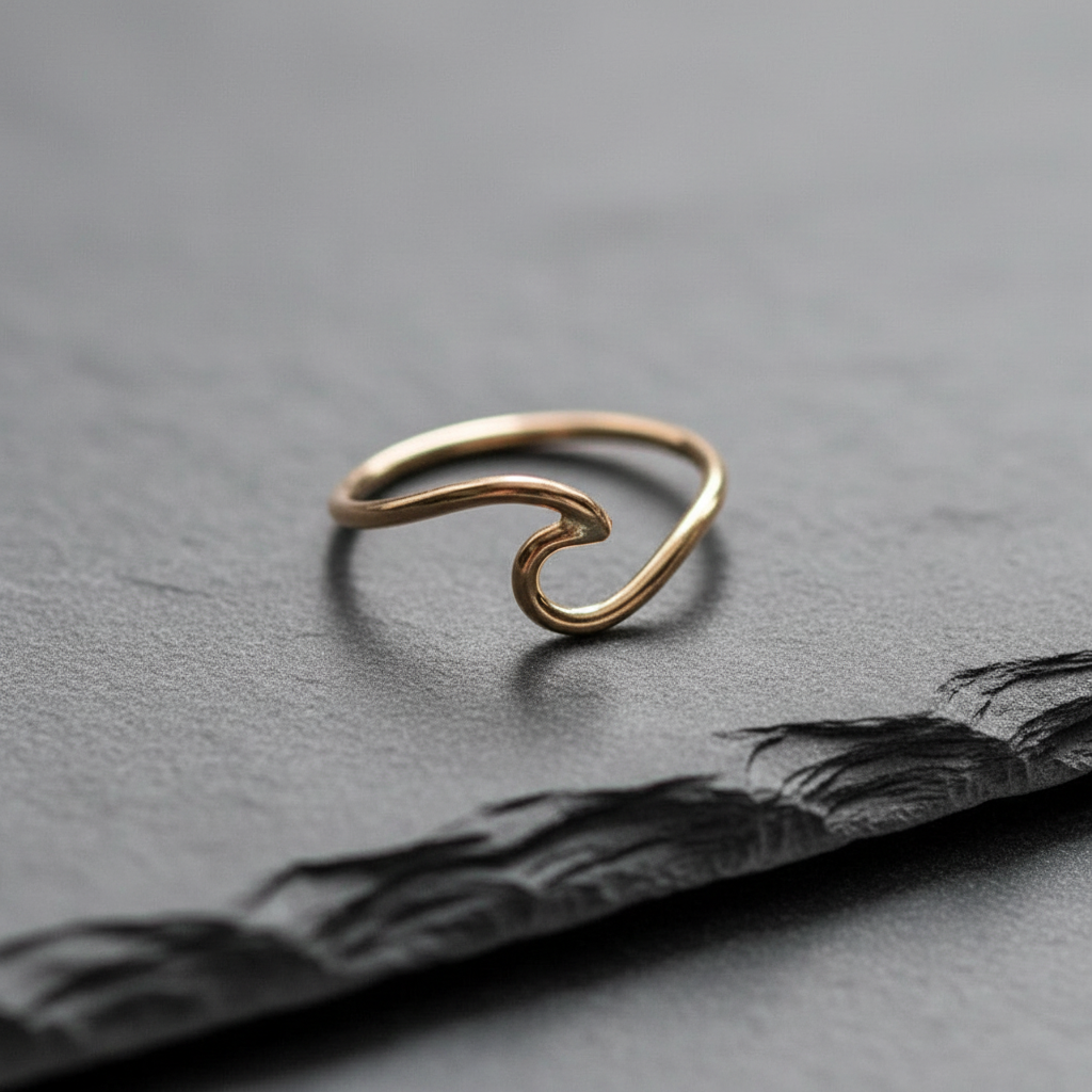 14K Gold filled OCEAN WAVE RING