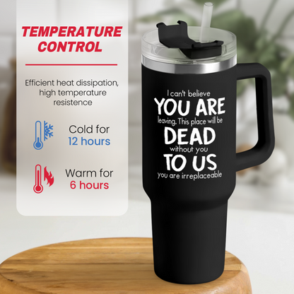 Black Coworker Quencher Tumbler with Handle 40oz