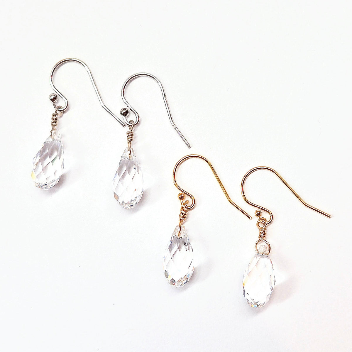Swarovski Crystal Droplet Threader Earrings