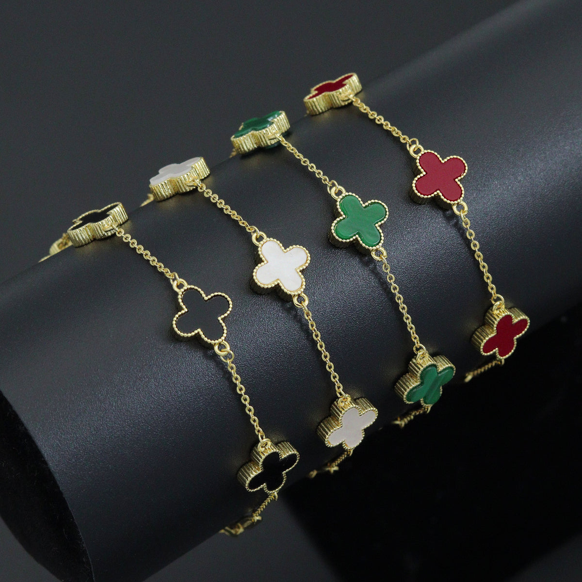 Colorful Flower Chain Bracelet neckclace,  Sku#FH250