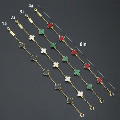 Colorful Flower Chain Bracelet neckclace,  Sku#FH250