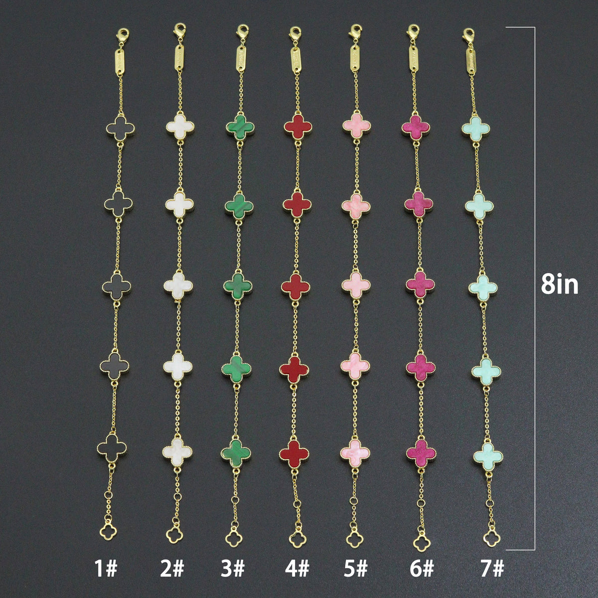 Colorful Flower Chain Bracelet neckclace,  Sku#FH250