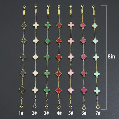 Colorful Flower Chain Bracelet neckclace,  Sku#FH250