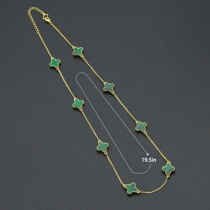Colorful Flower Chain Bracelet neckclace,  Sku#FH250