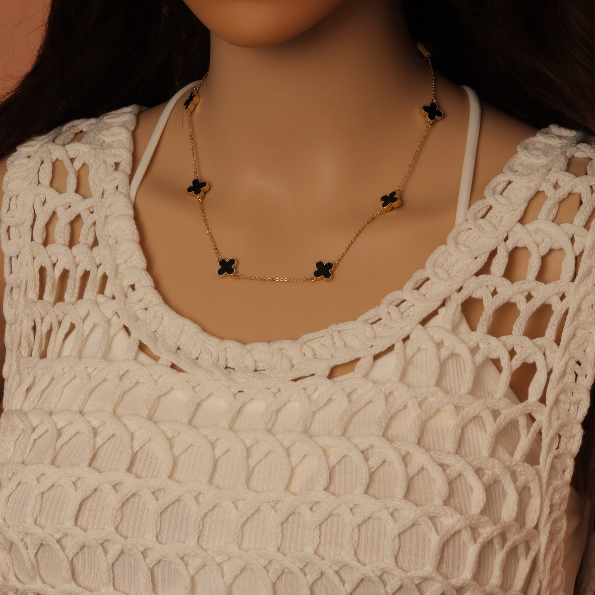 Colorful Flower Chain Bracelet neckclace,  Sku#FH250