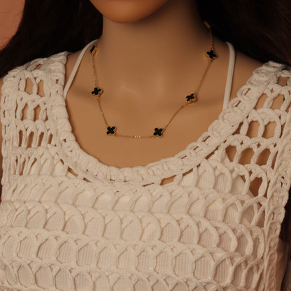 Colorful Flower Chain Bracelet neckclace,  Sku#FH250