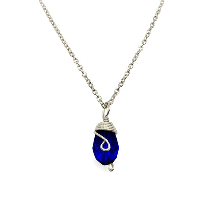 Silver Birthstone necklace