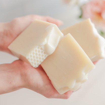 Fragrance Free Handmade Tallow + Goat Milk Soap Bar Trio Pretty farm girl