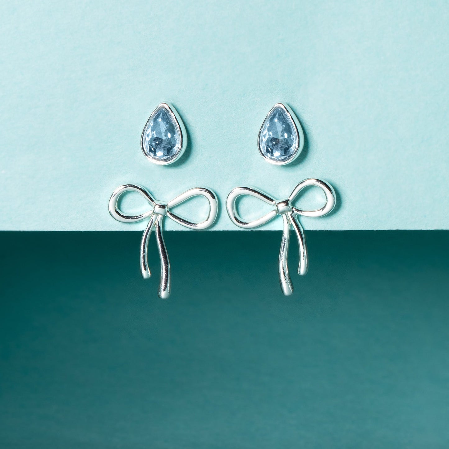 Bow & Teardrop Stud Earring Set ALEX AND ANI