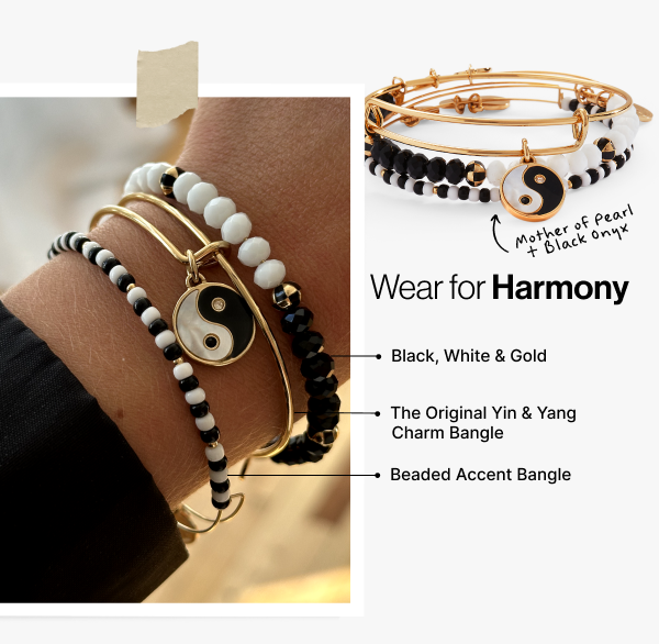 Mother of Pearl Yin Yang Bangles Set of 3 ALEX AND ANI