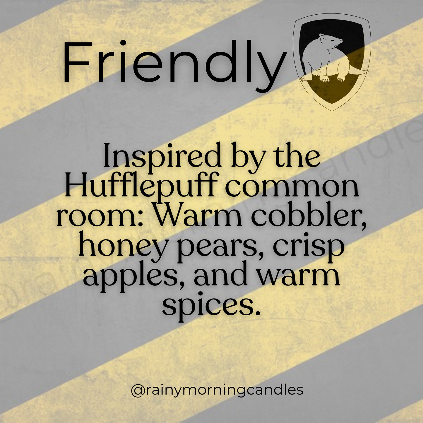 Friendly | Sorting Collection | HP Inspired Wax Melts Rainy Morning Candles