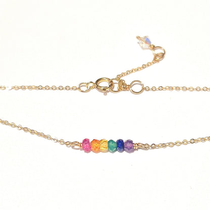 Chakra Crystal Necklace with Swarovski Clasp