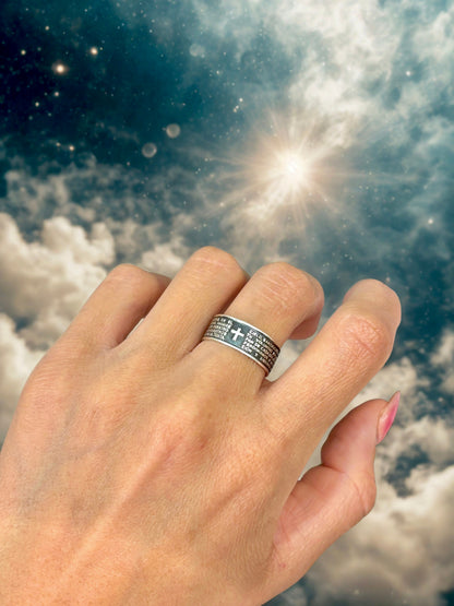 Sterling silver Lord’s Prayer | Anillos de plata 925 del padre nuestro | Silver 925 thumb ring