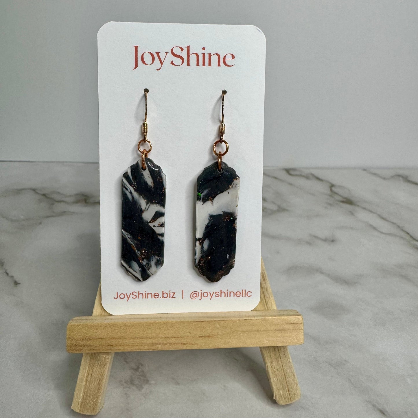 Shadow & Light Earrings | Handmade Polymer Clay Earrings | JoyShine