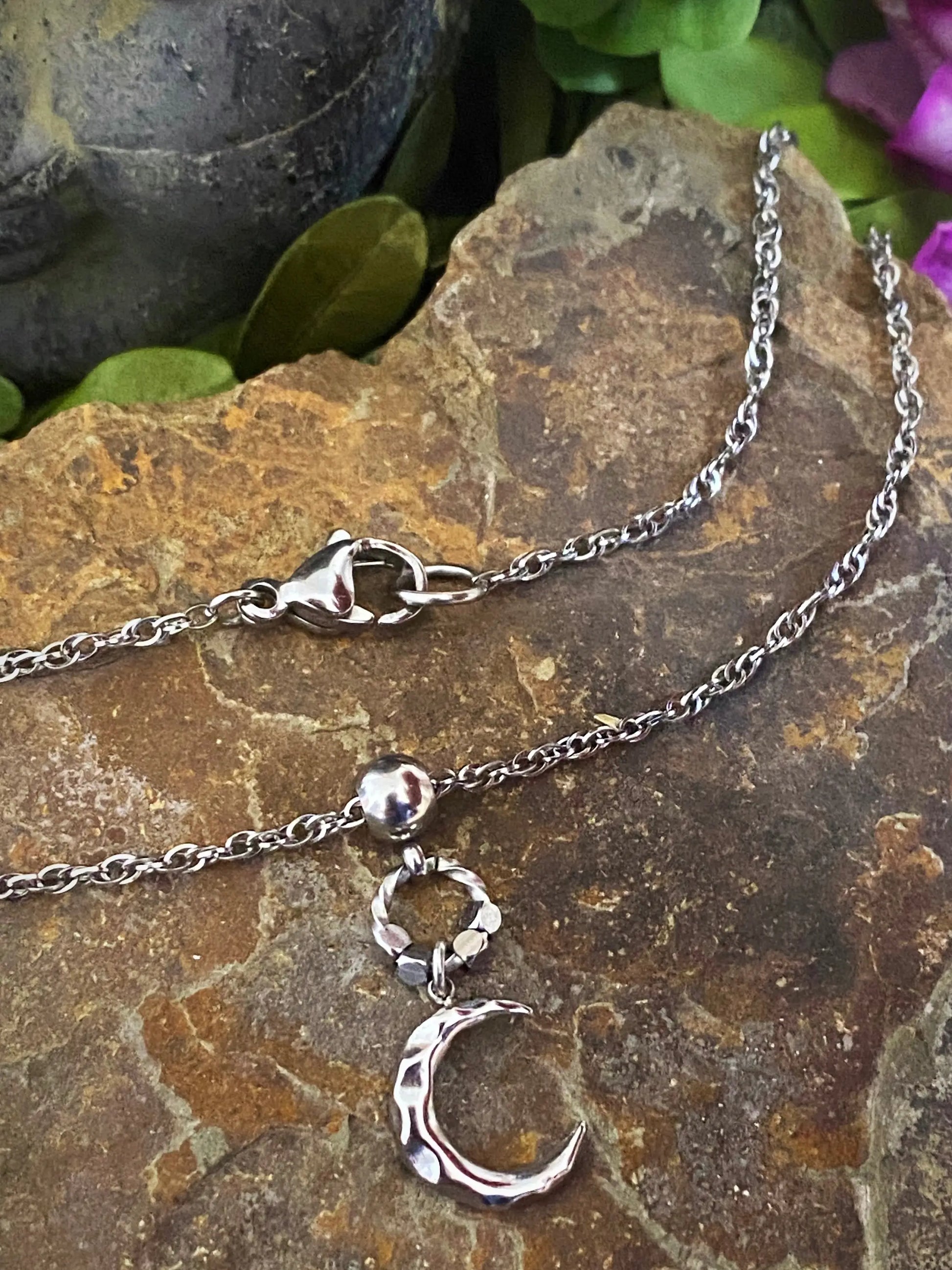 TINY MOON NECKLACE Bellaforma Jewelry