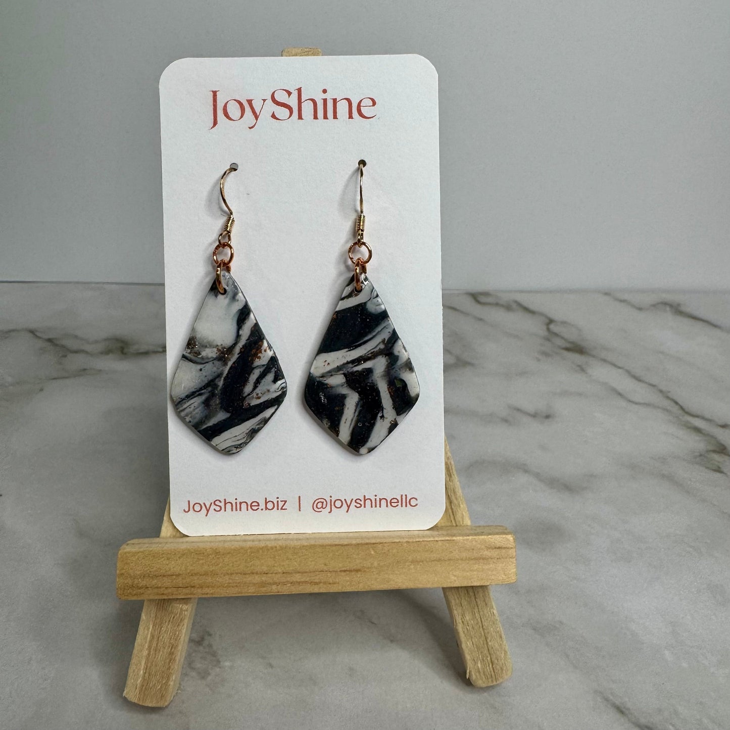 Shadow & Light Earrings | Handmade Polymer Clay Earrings | JoyShine