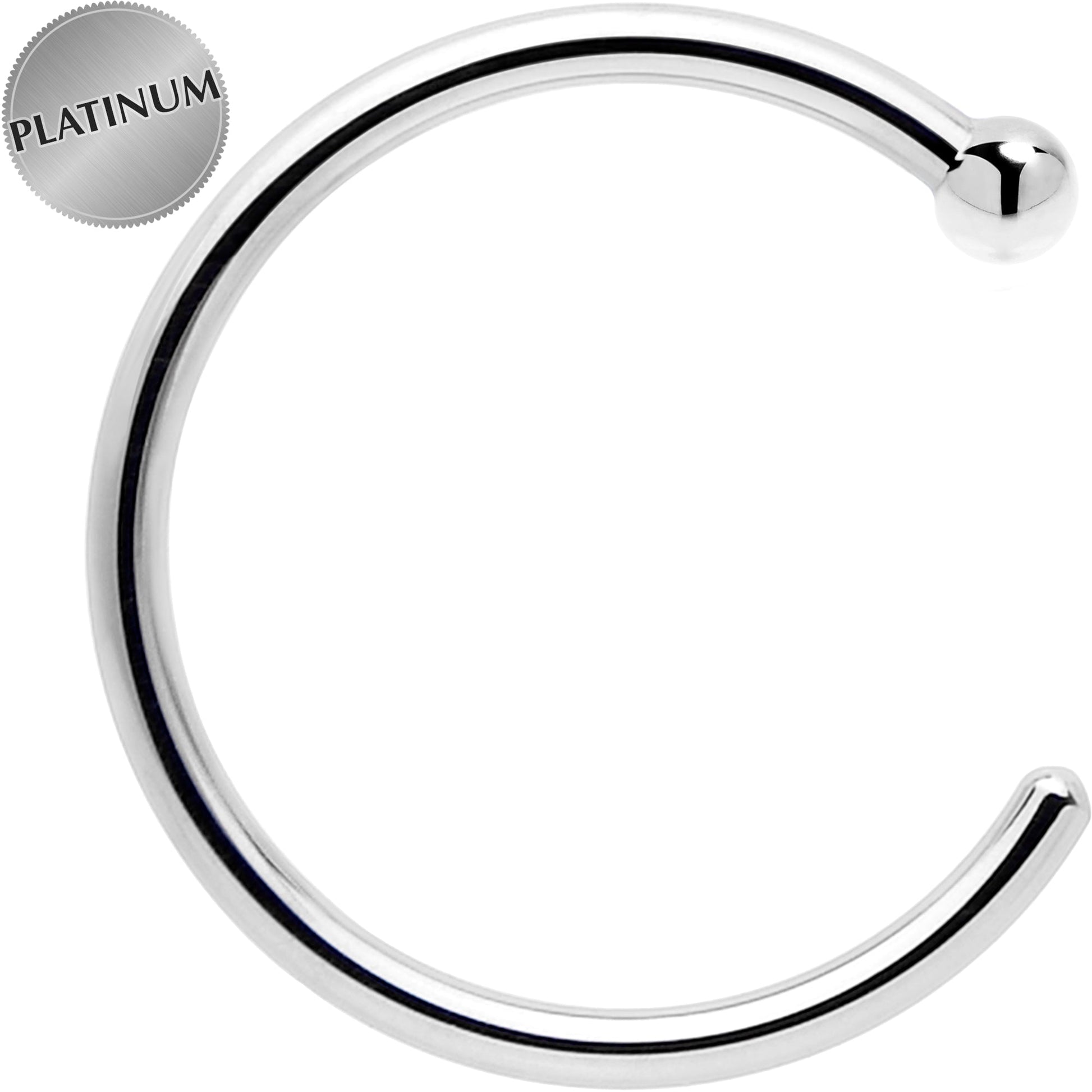 Real Platinum Nose Hoop - Hypoallergenic & Luxurious BodyCandy