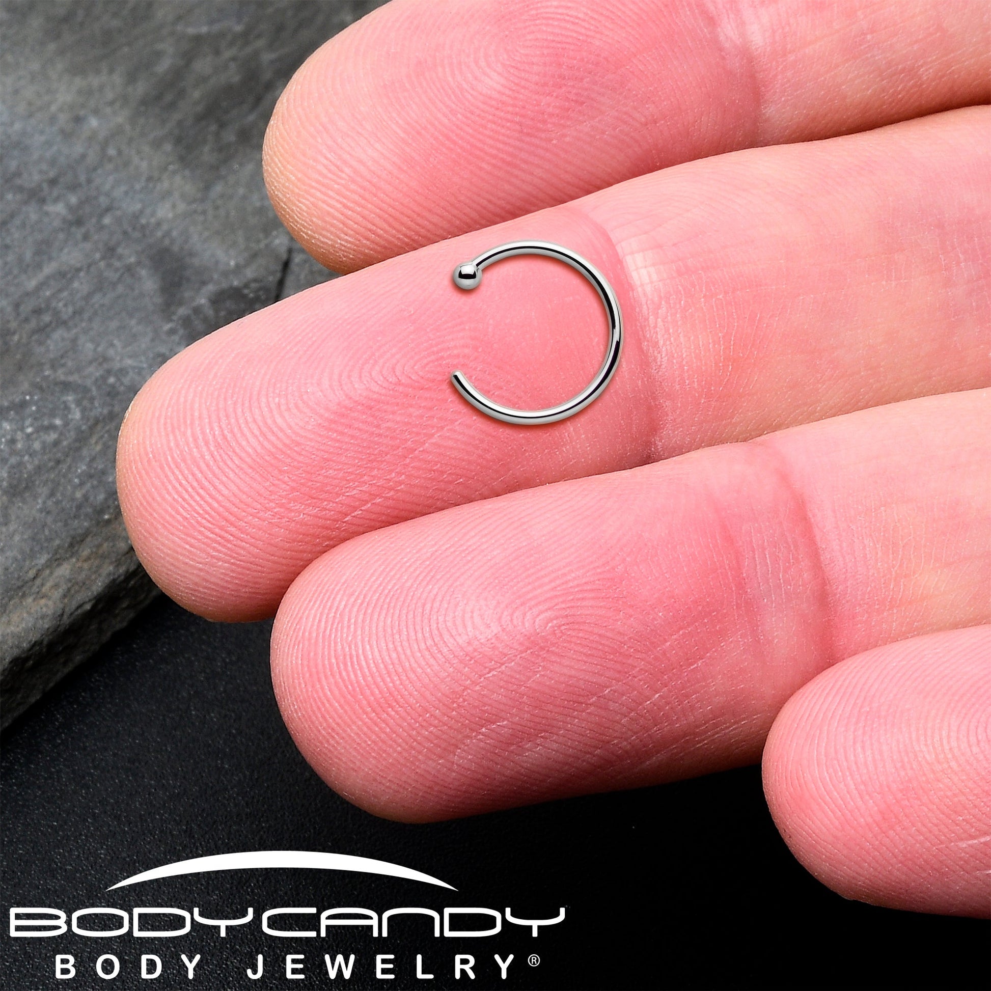Real Platinum Nose Hoop - Hypoallergenic & Luxurious BodyCandy