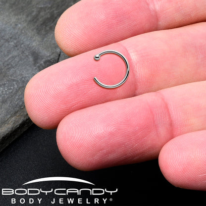 Real Platinum Nose Hoop - Hypoallergenic & Luxurious BodyCandy