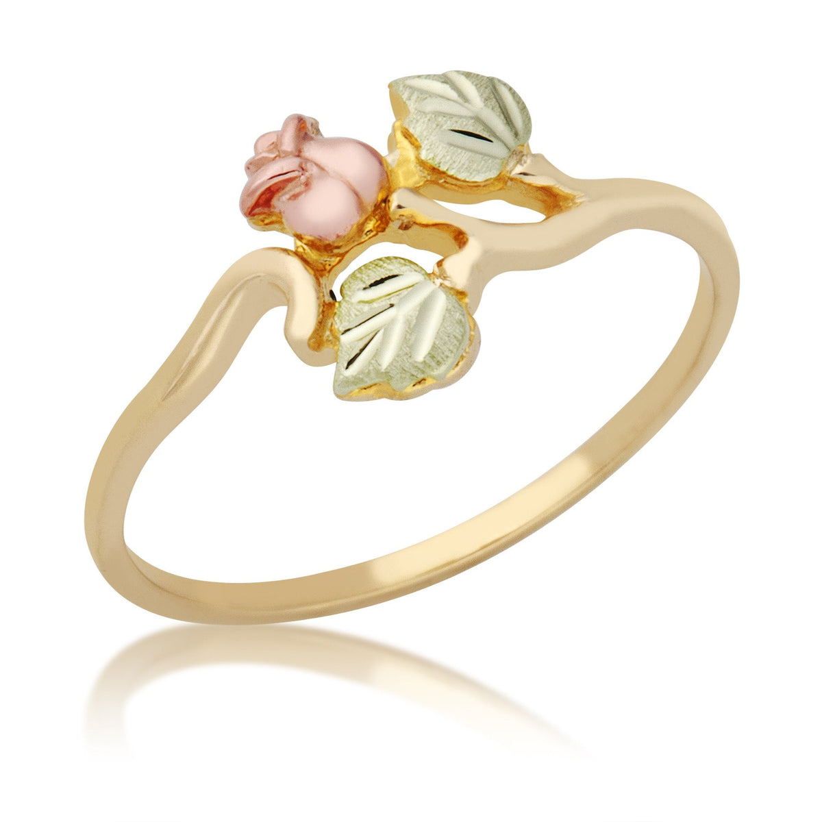Rose and Leaves - Black Hills Gold Ladies Ring