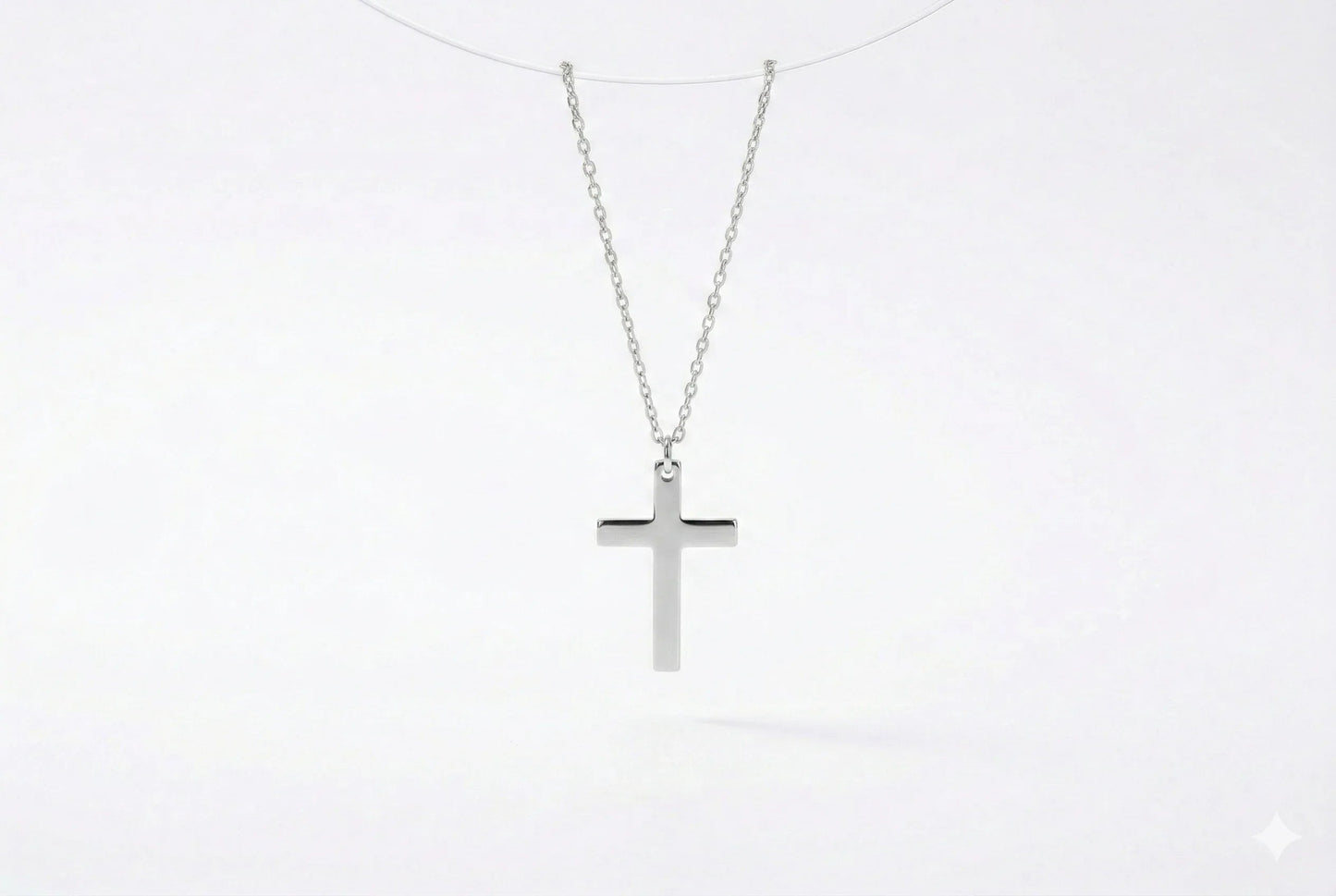 Radiant Faith Cross Necklace in Silver, Gold and Rose